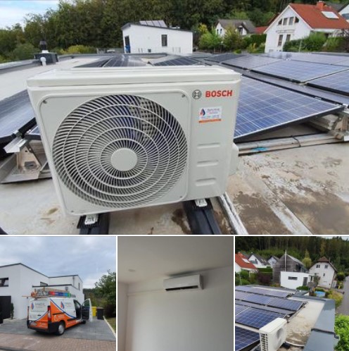 Klimaanlage Wandgerät von BOSCH aus unseren Angebot - in Arzbach montiert. By Schunk 2.0 - Heizung-Sanitär-Klima